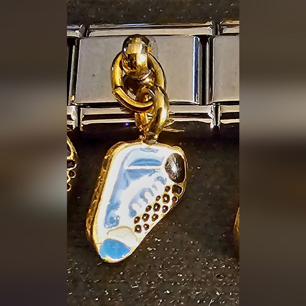 BLUE Bootie Dangle Italian Charm